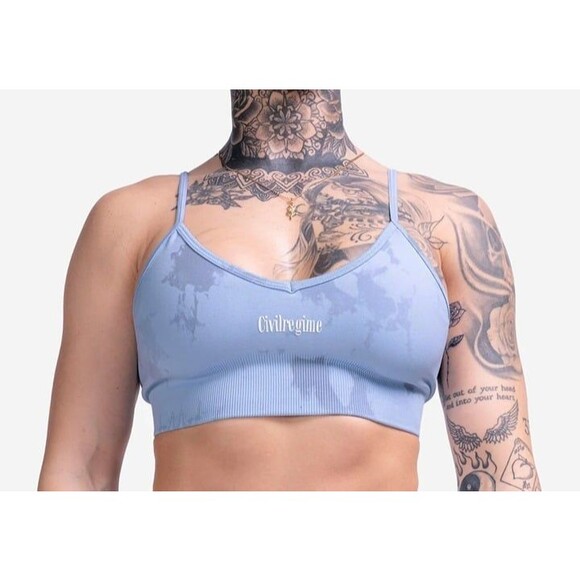 Civil Regime Kelly Seamless Bra in Chambray Blue Reaper Wash Size Small - Picture 2 of 2